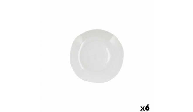 Deep Plate Ariane Earth Ceramic White 23 cm (6 Units)