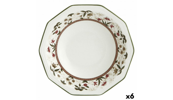 Deep Plate Queen´s By Churchill Assam Floral Ceramic China crockery Ø 20,5 cm (6 Units)