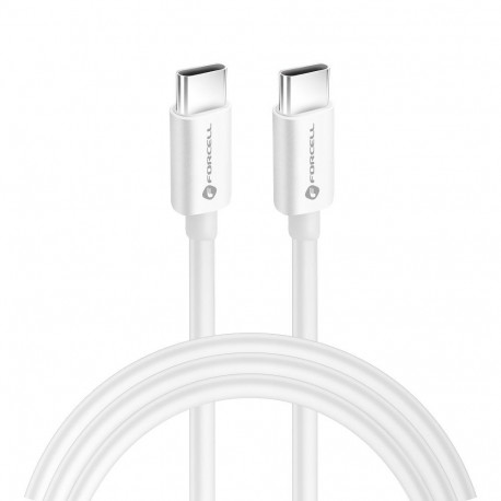 Cable USB C to USB C Forcell F-Energy QC4.0 PD 5A 100W 2 m C339 white