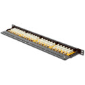 DIGITUS Patch panel, Cat6 19" 24xUTP RJ45, 0.5U, black