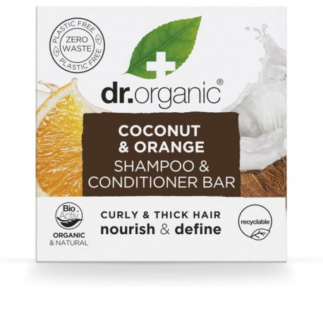 DR. ORGANIC šampoon ja palsam tahke kookose ja apelsiniga 75g