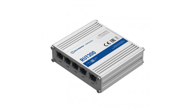 Teltonika RUT300 tööstuslik ruuter 5x RJ45 100Mb/s, 1x USB, passiivne PoE
