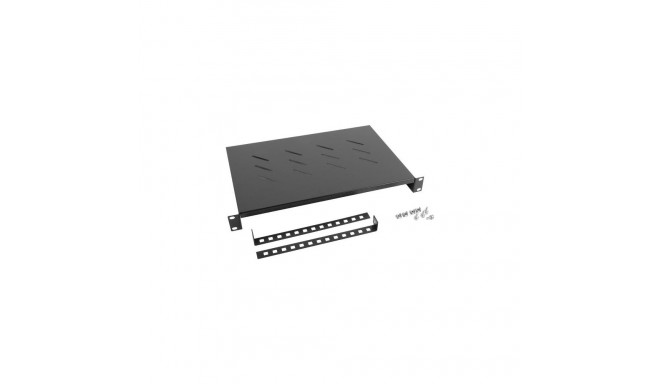 Lanberg fikseeritud riiul 19'' 600mm 1U/483x300mm maksimaalne kandevõime kuni 25kg must