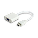 ADAPTER HDMI - VGA M/F, WHITE