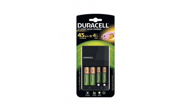 Duracell Hi-Speed ​​Value Charger inc. 2AA 1300mAh & 2AAA 750mAh