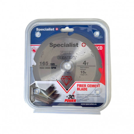 SPECIALIST+ etc. disc fiber. for cement, 4T 165 x 20 mm