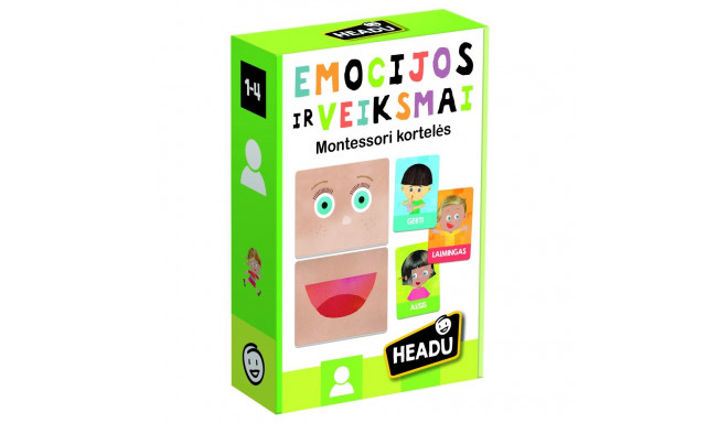 HEADU Flashcards Emotions and Actions Montessori (In Lithuanian lang.)