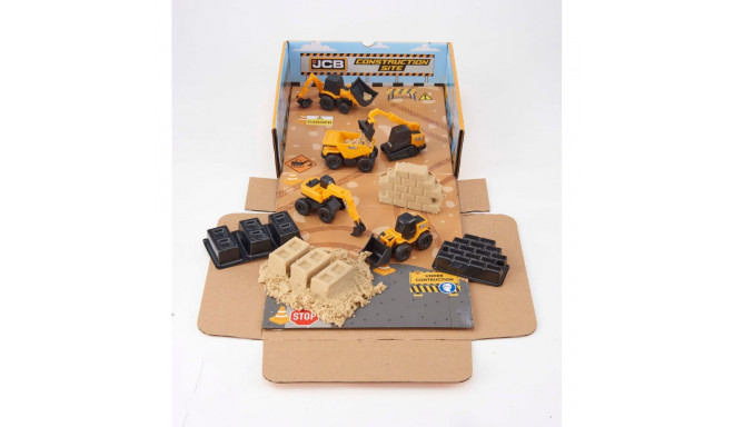 JCB MINI MACHINES Playset with sand and 5 cars