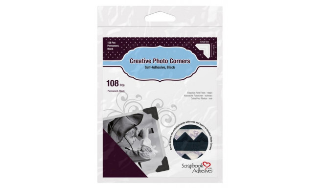 3L photo corners 108pcs, black