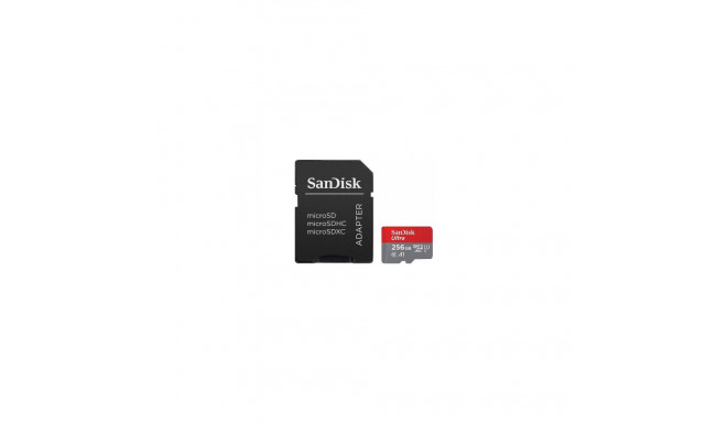 SanDisk Ultra microSDXC 256GB + SD Adapter 150MB/s  A1 Class 10 UHS-I; EAN:619659200565