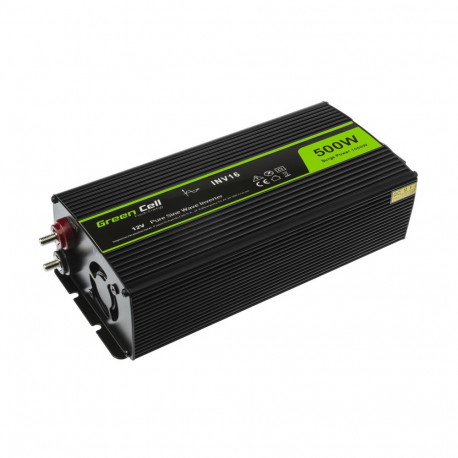 Green Cell auto-inverter 12V kuni 230V 500W, täissinuslaine