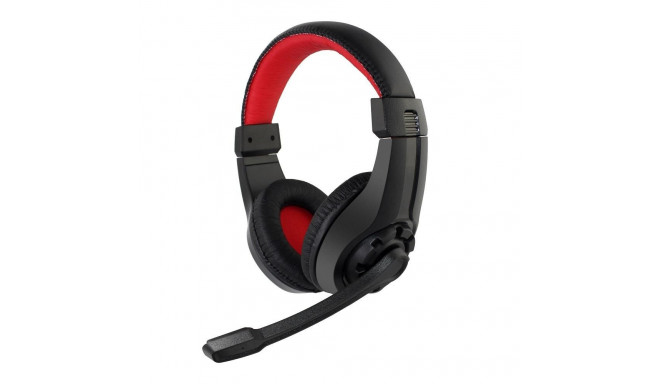 Gembird GHS-01 headphones/headset Head-band Black Red