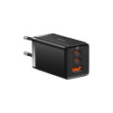 Baseus GaN5 Pro 2xUSB-C + USB charger  65W (black)