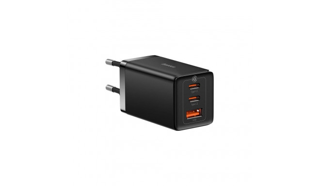 Baseus GaN5 Pro 2xUSB-C + USB charger  65W (black)