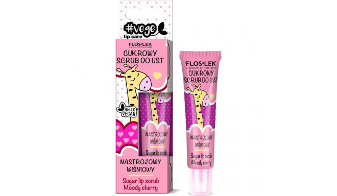 Floslek Lip Care Vege Sugar Lip Scrub Mood Cherry 14g  lūpu skrubis