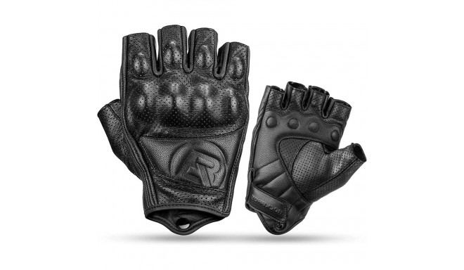 Rockbros 16220006004 XL leather motorcycle gloves - black