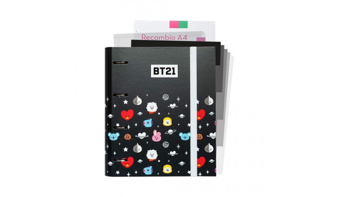 BT21 - Segregator A4 z kartkami (4 ringi, gumka)