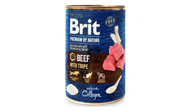 BRIT Premium by Nature veiseliha ja rupskitega märg koeratoit 400 g