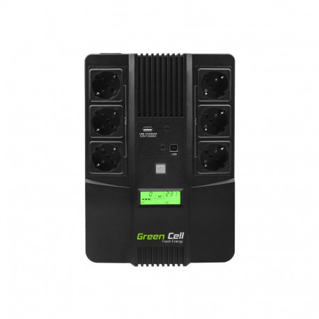 Green Cell UPS06 uninterruptible power supply (UPS) Line-Interactive 600 VA 360 W 6 AC outlet(s)