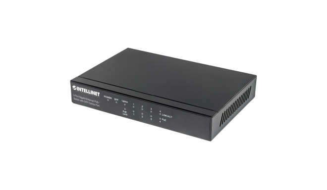 Intellinet 5-Port Gigabit Ethernet PoE+ Switch with SFP Combo Port, 4 x PSE Ports, IEEE 802.3at/af P