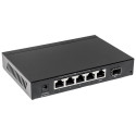 Intellinet 5-Port Gigabit Ethernet PoE+ Switch with SFP Combo Port, 4 x PSE Ports, IEEE 802.3at/af P