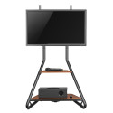 Maclean MC-455 Freestanding Corner TV Stand in Bauhaus Style, Free-standing TV Holder with Two Level