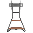 Maclean MC-455 Freestanding Corner TV Stand in Bauhaus Style, Free-standing TV Holder with Two Level