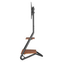 Maclean MC-455 Freestanding Corner TV Stand in Bauhaus Style, Free-standing TV Holder with Two Level