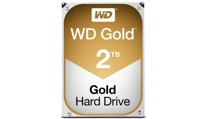 Western Digital Gold internal hard drive 2 TB 7200 RPM 128 MB 3.5" Serial ATA III
