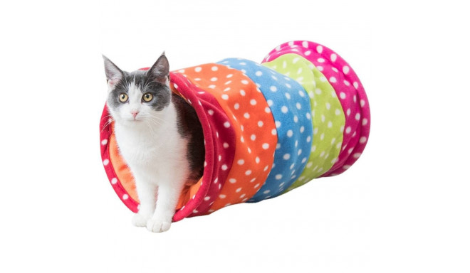 Игрушка для кошек Игровой туннель, флис, ø 25 × 50 см, разноцветный