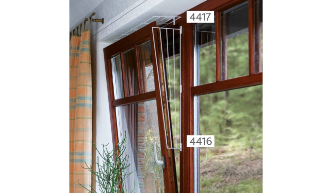 Protective grille for windows, top/bottom, 65 × 16 cm, white