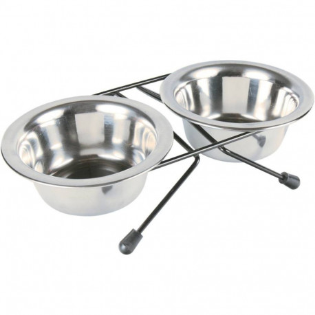 Set of steel bowls with raised base , 2 × 0.2 l/ø 10 cm