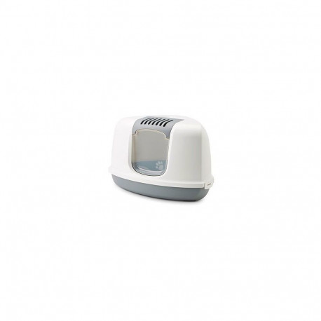 Cat litterbox Nestor Corner 58,5x45,5x40cm white/grey