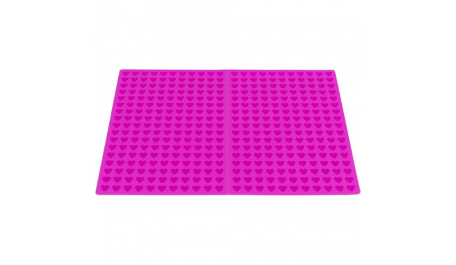 Baking mat with hearts, silicone, 38 × 28 cm