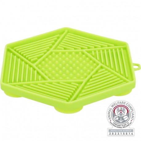 Lick-n-Snack kilimėlis su siurbtuku, silikonas, 17 cm, žalias