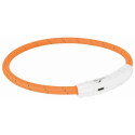 Safety collar Flash light ring USB M-L 45cm/7mm orange