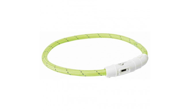 Safety collar flash light ring USB XS-S 35cm green