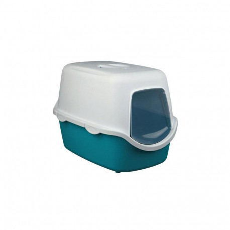 Kassitualett Vico kaetud, 40 × 40 × 56 cm, türkiis/valge