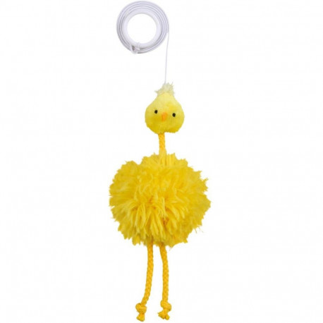 Mänguasi kassidele Kana kummipaelaga, pehme, 20 cm