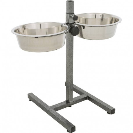 Set of stainless steel bowls with raised base Dog bar, 2 × 2.8 l/ø 24 cm