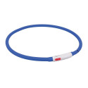 Safety collar Flash light ring USB XS-XL 70cm/10mm blue