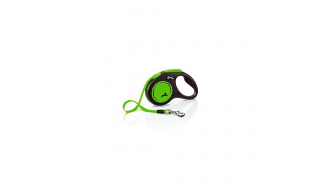 Walking leash New Neon S ribbon 5m green