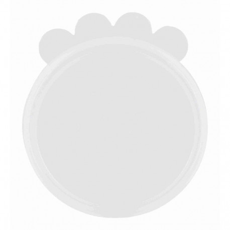 Lid for tins, silicone, ø 7.6 cm, transparent