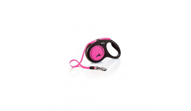 Jalutusrihm flexi New Neon M Lint 5m roosa
