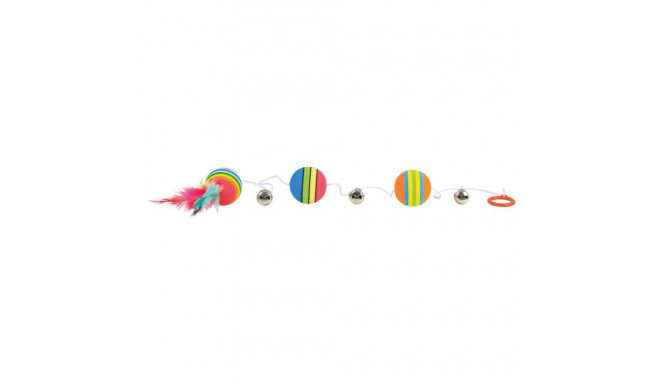 Toy for cats Rainbow balls on an elastic, ø 3.5 × 80 cm