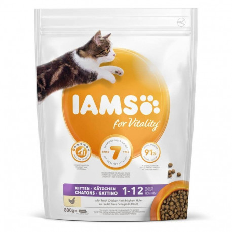 Kuiv täissööt IAMS CAT Kitten kanaga 800g kassipoegadele