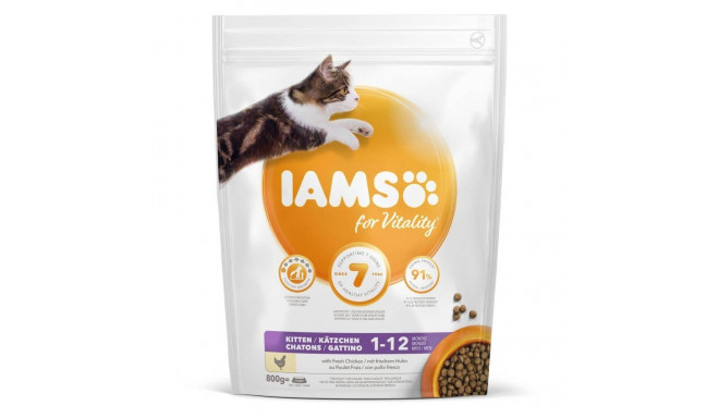 Полноценный сухой корм IAMS CAT Kitten с курицей 800г для котят