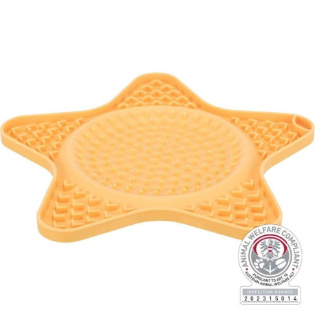 Lick-n-Snack kilimėlis, silikonas, 23,5 cm, geltonas
