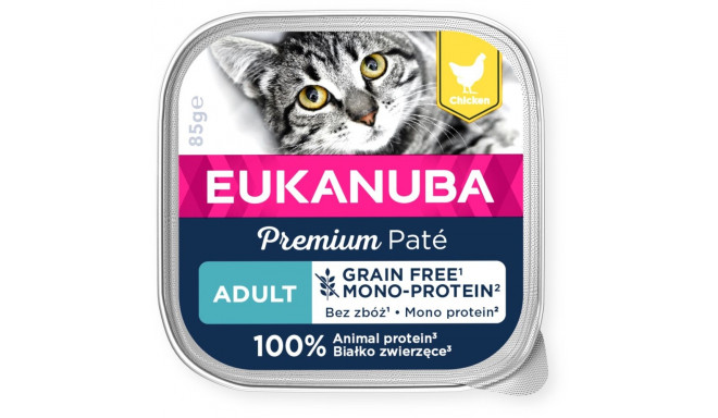 Adult Mono-protein chicken wet food for cats 85 g, Eukanuba