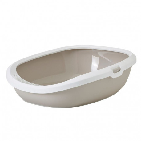 Cat litterbox Gizmo L 52x39,5x15cm white/beige